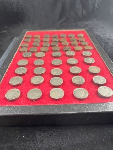 Frame of Indian Head Penny & Buffalo Nickel Buttons & Riker Frame IS Included (1 of 5)