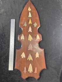 Arrowhead Display Board Indian Artifact Arrowhead