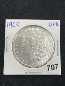 1900 UNC Morgan Silver Dollar Coin