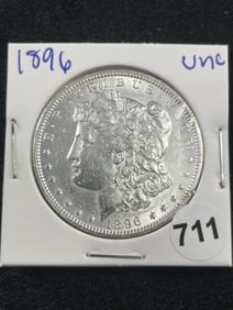 1896 UNC Morgan Silver Dollar Coin