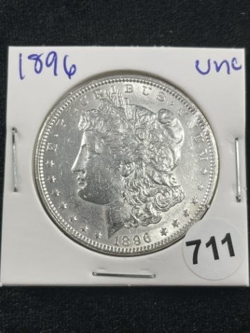1896 UNC Morgan Silver Dollar Coin (1 of 2)
