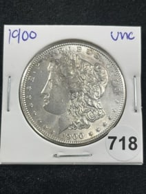 1900 UNC Morgan Silver Dollar Coin