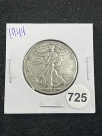1944 Walking Liberty Half Dollar Silver Coin