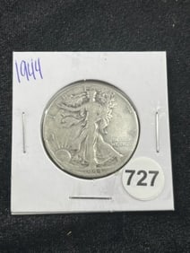 1944 Walking Liberty Half Dollar Silver Coin
