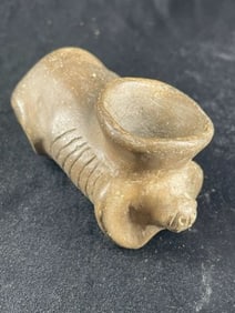 Caddo Pottery Effigy Pipe Indian Artifact Arrowhead