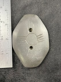 Engraved Gorget Indian Artifact Arrowhead
