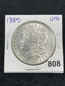 1885 UNC Morgan Silver Dollar Coin