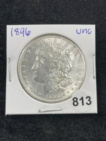1896 UNC Morgan Silver Dollar Coin
