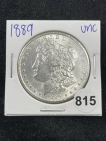 1889 UNC Morgan Silver Dollar Coin