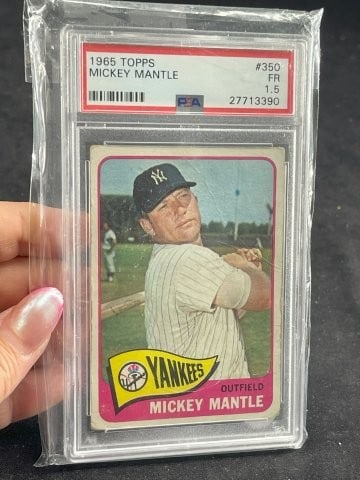 1965 Topps Mickey Mantle Baseball Card (1 of 2)
