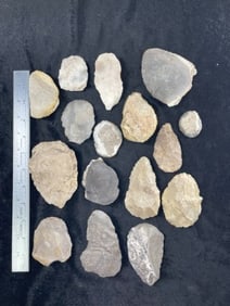 Group of Blades from Texas Indian Artifact Arrowhead