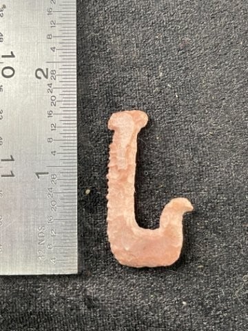 Chipped Hook Indian Artifact Arrowhead (1 of 3)