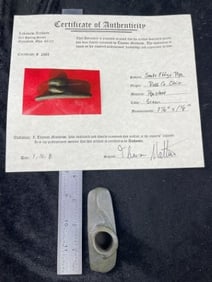3 & 1/4" Snake Effigy Pipe with Thomas Matthews COA from Ross County, Ohio Indian Artifact Arrowhead