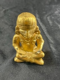 Tumbaga Tairona Figurine UNKNOWN MATERIAL Indian Artifact Arrowhead
