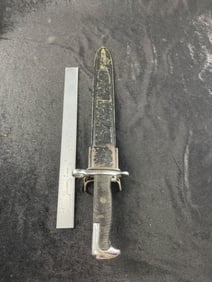 U.F.H. US Antique Knife with Lock Sheath Indian Artifact Arrowhead