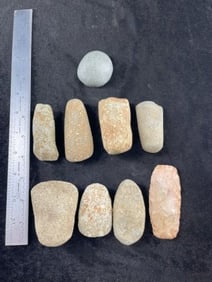 Group of Celts & Cone Indian Artifact Arrowhead