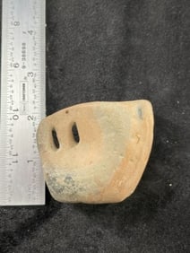 Pottery Loop Pipe Indian Artifact Arrowhead