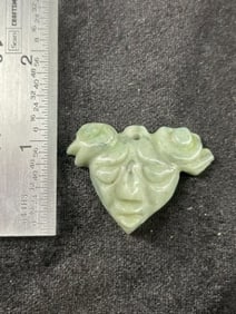 Mayan Jade Effigy Pendant Pre-Columbian Axe God