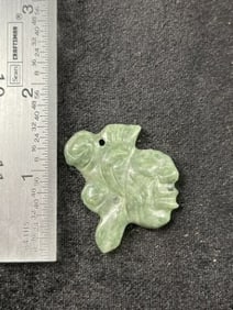 Mayan Jade Effigy Pendant Pre-Columbian Axe God