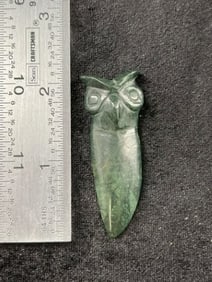 Mayan Jade Effigy Pendant Pre-Columbian Axe God