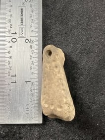 1 & 5/8" Deer Toe Bone Engraved Pendant Indian Artifact Arrowhead