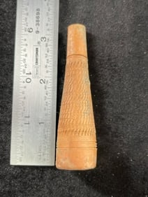 Pottery Tube Pipe Indian Artifact Arrowhead