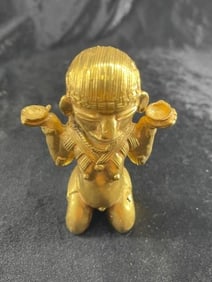 Tumbaga Tairona Figurine UNKNOWN MATERIAL Indian Artifact Arrowhead