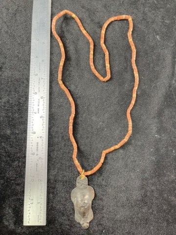 Hudson Bay Trade Pendant with Trade Bead Necklace Indian Artifact Arrowhead (1 of 4)