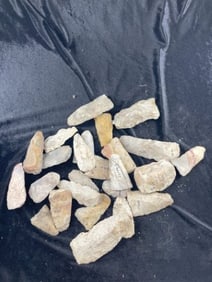 Cache of 25 Chipped Blades, Celts, Axes, etc Indian Artifact Arrowhead
