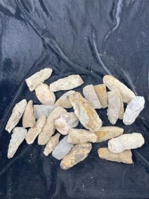 Cache of 25 Chipped Blades, Celts, Axes, etc Indian Artifact Arrowhead