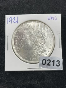 1921 UNC Morgan Silver Dollar Coin