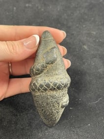 Snake Engraved Plumett Indian Artifact Arrowhead