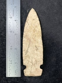 4 & 3/4" Side Notch Indian Artifact Arrowhead