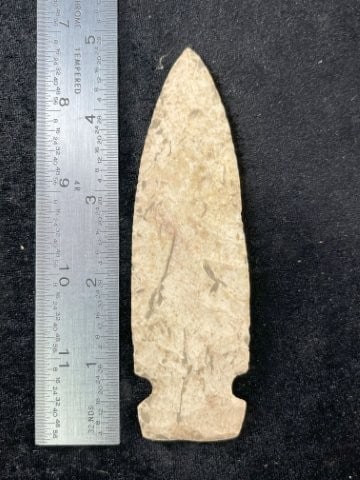 4 & 3/4" Side Notch Indian Artifact Arrowhead (1 of 3)