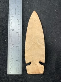 4 & 1/2" Side Notch Indian Artifact Arrowhead