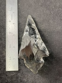 Obsidian Arrowhead Indian Artifact Arrowhead