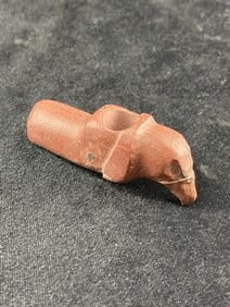 Bird Effigy Eagle Pipe made of Red Pipestone Indian Artifact Arrowhead