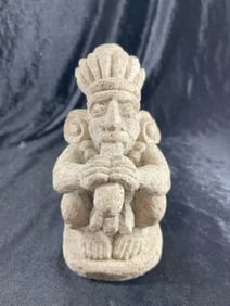 Pre-Columbian Stone Carved Figure Indian Artifact Arrowhead