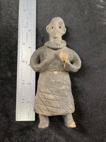 Ancient Indus Valley Terracotta Figure broken & glued Indian Artifact Arrowhead
