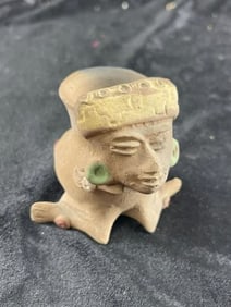 Pre-Columbian Mayan Human Pottery Figure Indian Artifact Arrowhead