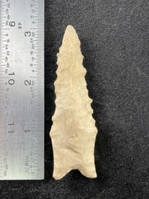 Dalton Indian Artifact Arrowhead