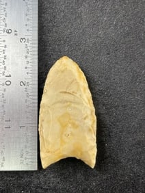 Clovis Paleo Point Pretty, Yellow Edwards Plateau Flint from North Texas Plains, Lipscomb County,