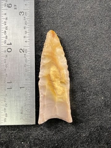 Golondrina Paleo Point lavender and gold chert from Wilson County Sand Pit, Texas. Ex - Delk (1 of 4)