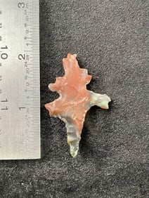 Scorpion Effigy of Red Tascova Jasper/Agate from Big Bend Texas ex - Delk Collection Indian Artifact