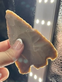 Base Tang Knife lavender chert from Gellespie County, Texas ex - Conners Collection Indian Artifact