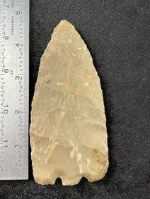 Base Tang Knife lavender chert from Gellespie County, Texas ex - Conners Collection Indian Artifact