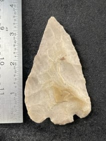 Base Tang Knife lavender chert from Gellespie County, Texas ex - Conners Collection Indian Artifact