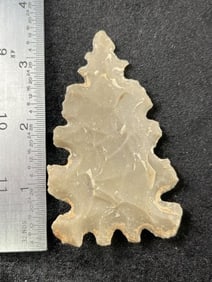 Exotic Blade Light grey texas hill country chert, ex - Delk Collection Indian Artifact Arrowhead