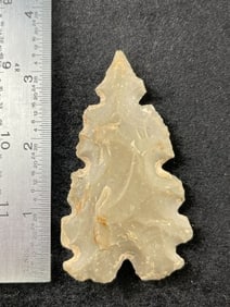 Exotic Blade light grey chert from Kimble County, Texas ex - Delk Collection Indian Artifact
