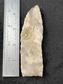 Squaw Blade grey mottled flint from Menard County, Texas ex- Conners Collection Indian Artifact